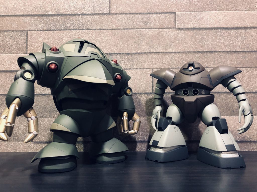 大きさ比較です。ゴッグ HGUCと並べて。