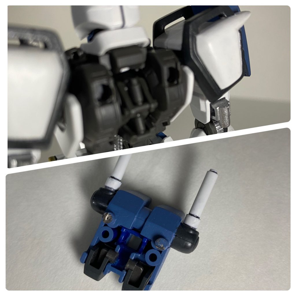 バックパックはフレームに取り付けられるよう微改造。しっかりフィットしています。以下、武装です。