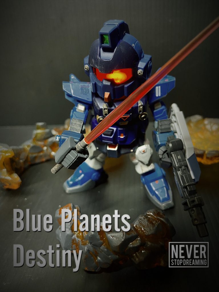 以上、ブループラネッツディスティニーでした!構想は楽しく、塗装はしんどくって感じでしたが、整形色下地のままの塗装や、光沢感の違い、塗料の材質、筆のポイント塗装方法など、色々試せたので良かったです。ただ換装系はしばらくやらない。笑ご評価コメント頂けると幸いです!