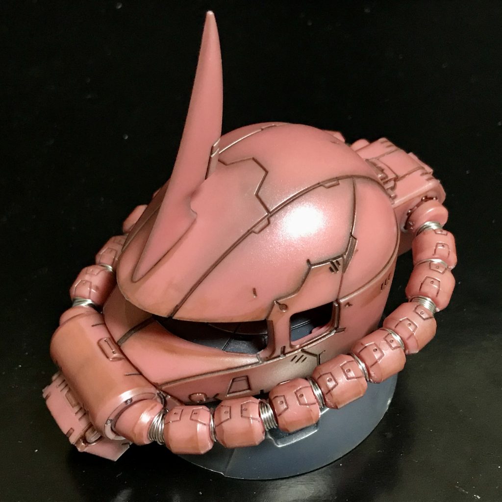 汚した後の、ツヤ消し前です。テカっています。毎度思いますが、リアルタッチマーカーのグレーとブラウンは、こういう簡単仕上げに便利ですね〜。そしてツヤ消しトップコートって、魔法のようですね〜！(^^)