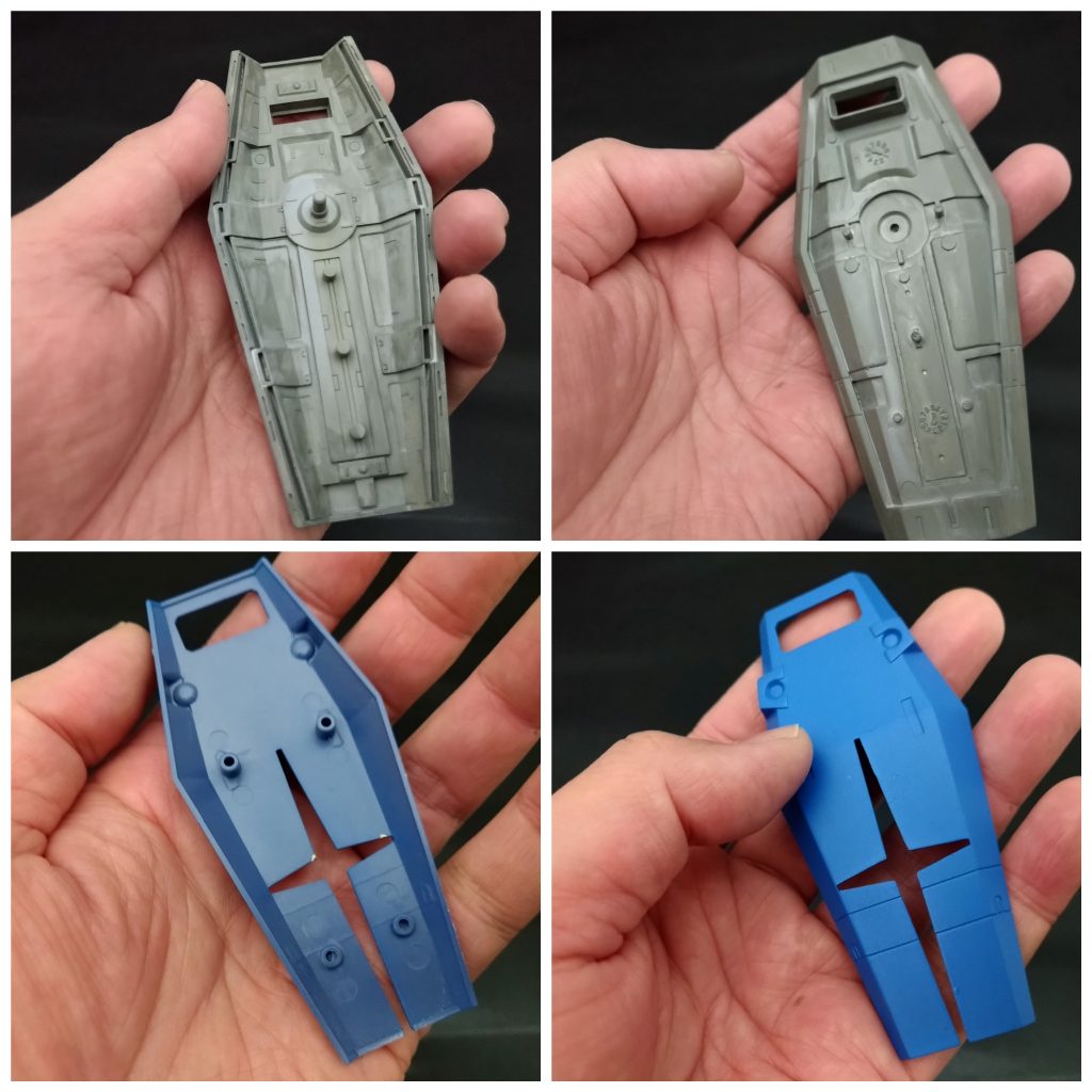 青はかなり混ぜました。シールド縁と裏側は軽く汚します