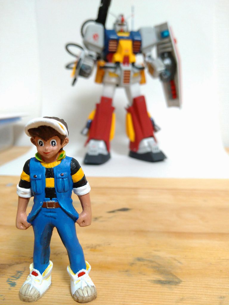 思い出に駆られ、狂四郎も塗りました。おまけの1/20は初めてです。材質はPSとなっていましたが、ヤスリ掛けが出来ず、どうやるのが正解かわかりませんでした。。塗装もボテボテになっちゃいます。