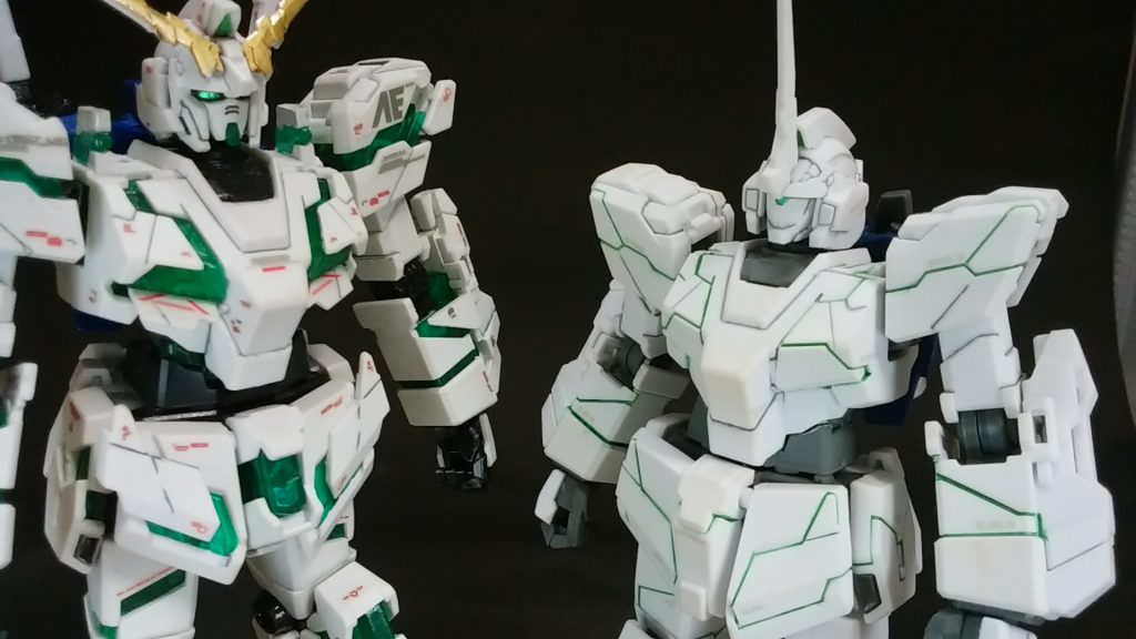 ガンスタに参加し始めた頃(８ヶ月前)のユニコーンモードと一緒に。 