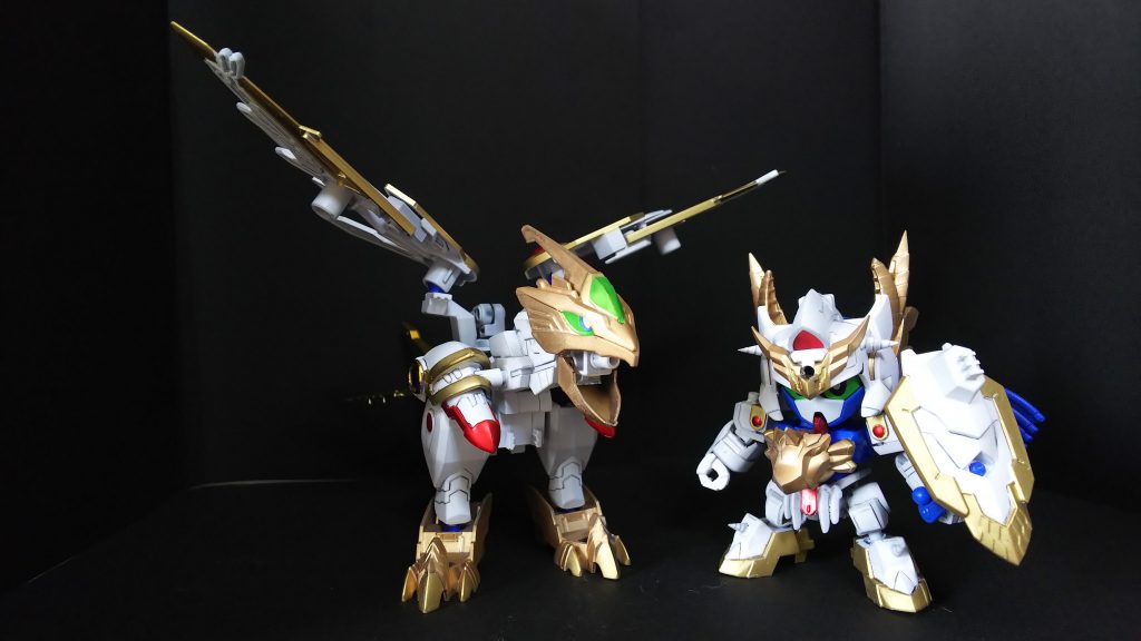 アーマーは合体させてガンドラゴンにライフルにジョイントとピンを追加し、本体にしてます