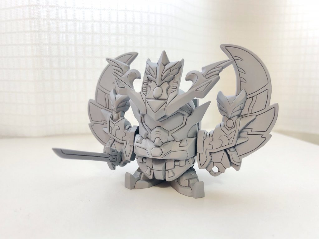 スジ彫り修正、表面処理のあと、シタデルカラーの筆塗りで塗装しました。