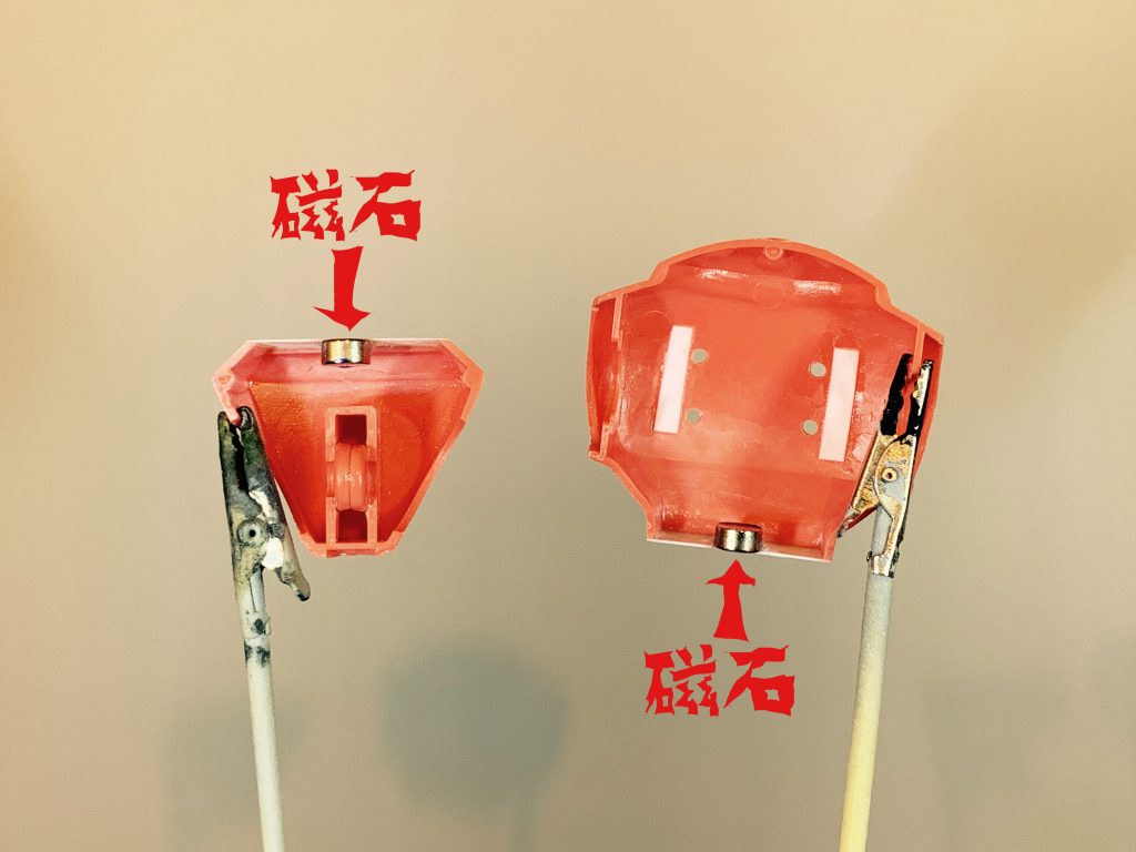 腰や腕にネオジム磁石を仕込んで回転関節軸を製作しまして…