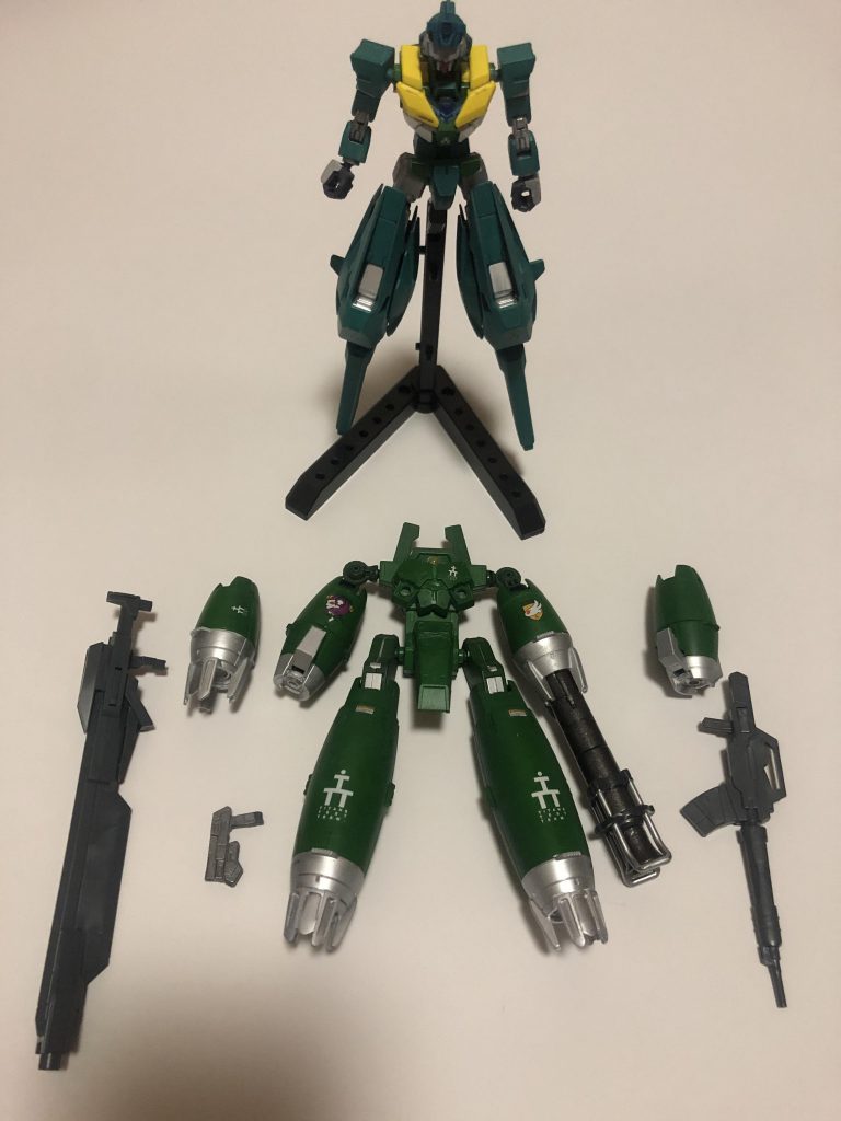 装備の全貌としてはこんな感じ久しぶりのガンプラ改造ということもあり素体の形をなるべく残した簡単なものに仕上げました現在第二、第三のオプションアーマー製作中になります、乞うご期待