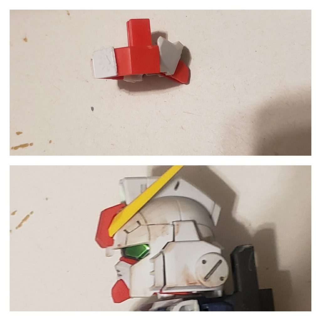 個人的に顎がちょっと引っ込みすぎてる感じがしたので、ランナータグを噛ませて角度を変えてます