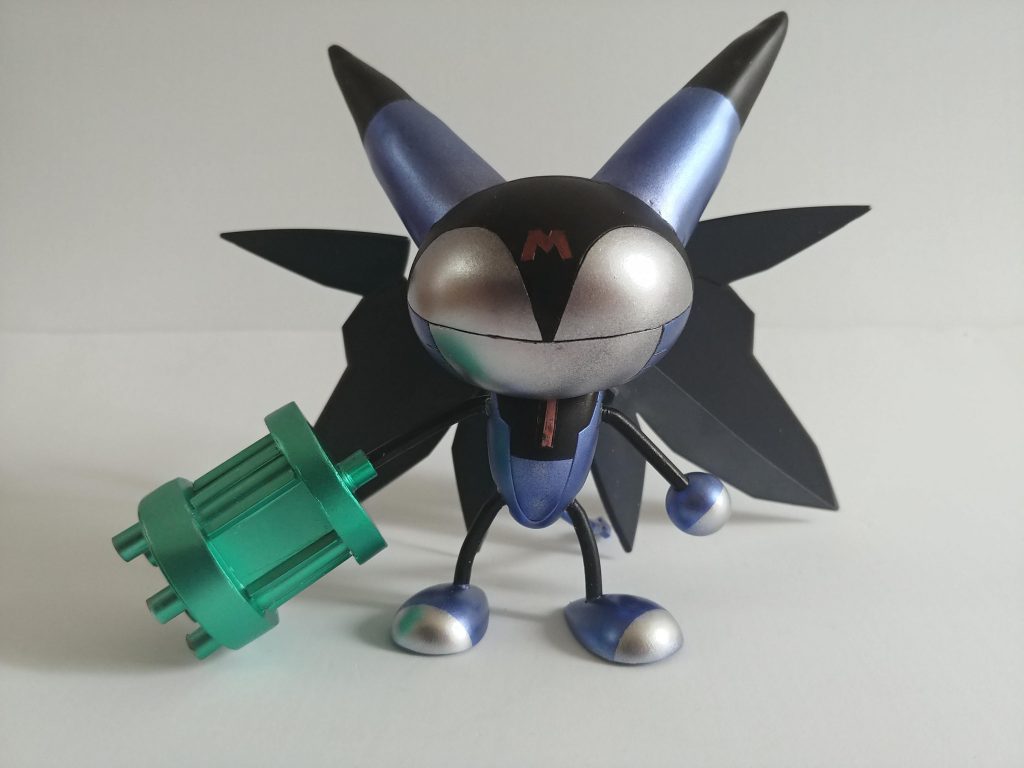 オプションその２、悪魔ミーくん用ウィング背中のジョイント穴を利用して、悪魔に憑依されたミーくんを再現できます。翼はゼタスＲのものをそのまま流用してます。おまけなので…