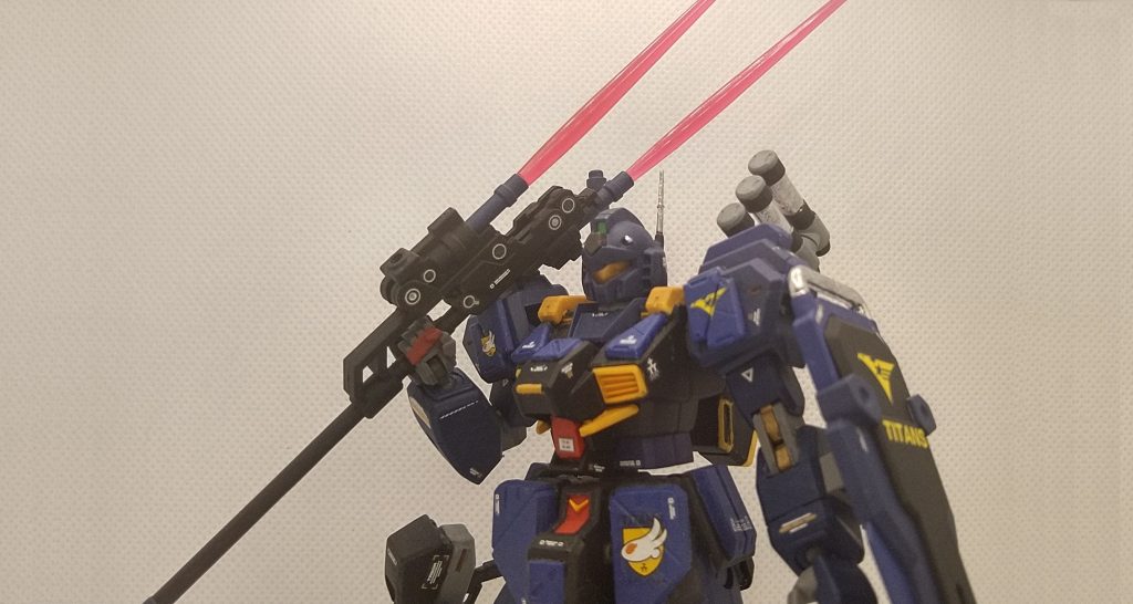 ツインビームスピア　ジムストライカーの装備として代表的な装備。