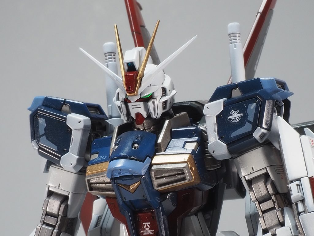 ツインアイと頭部メインカメラはホイルシールを使ってます。かなり丸顔だな~と思ってましたが近づくと中々イケメンですね。それではアクションポーズです!