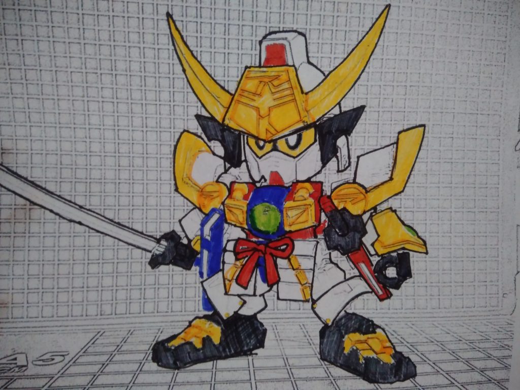 配色は線画抽出したものにアナログで塗って検討しました。