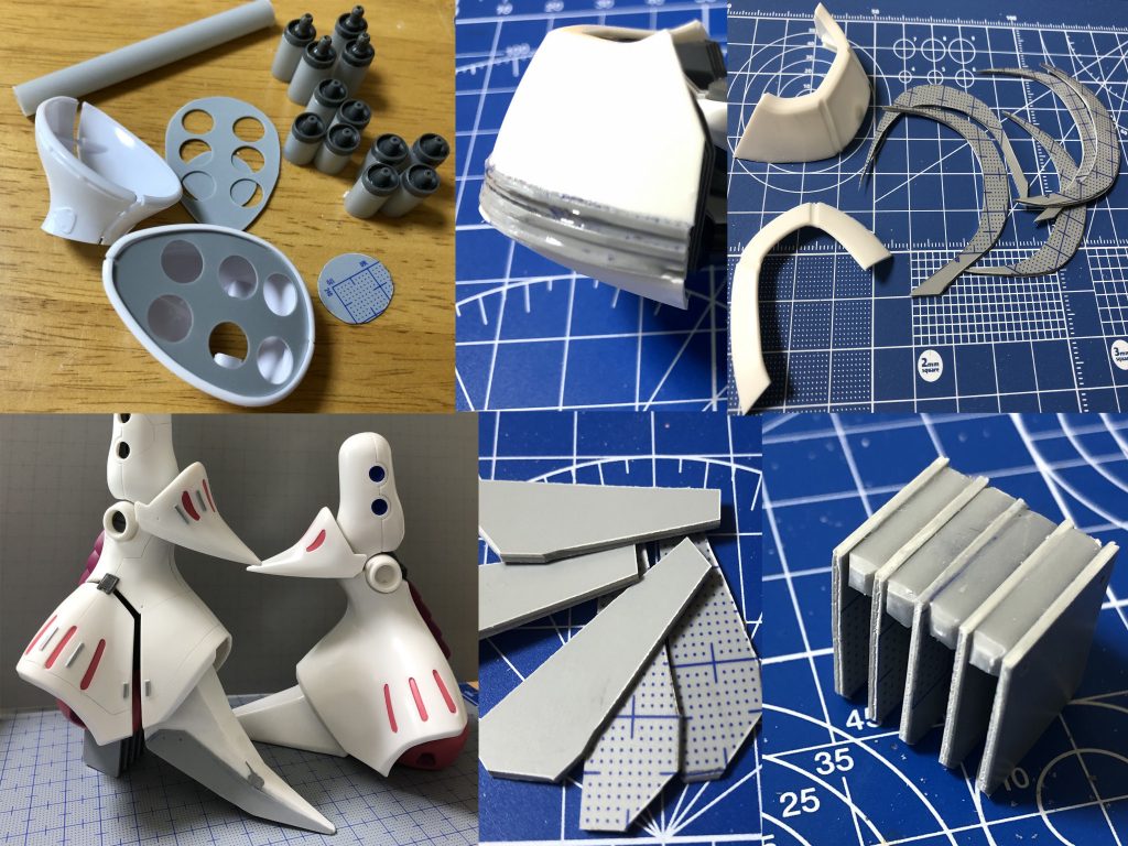 今までは表面上のプラ板によるディテールアップは行いましたが、今回は初めてプラ板工作に挑戦。