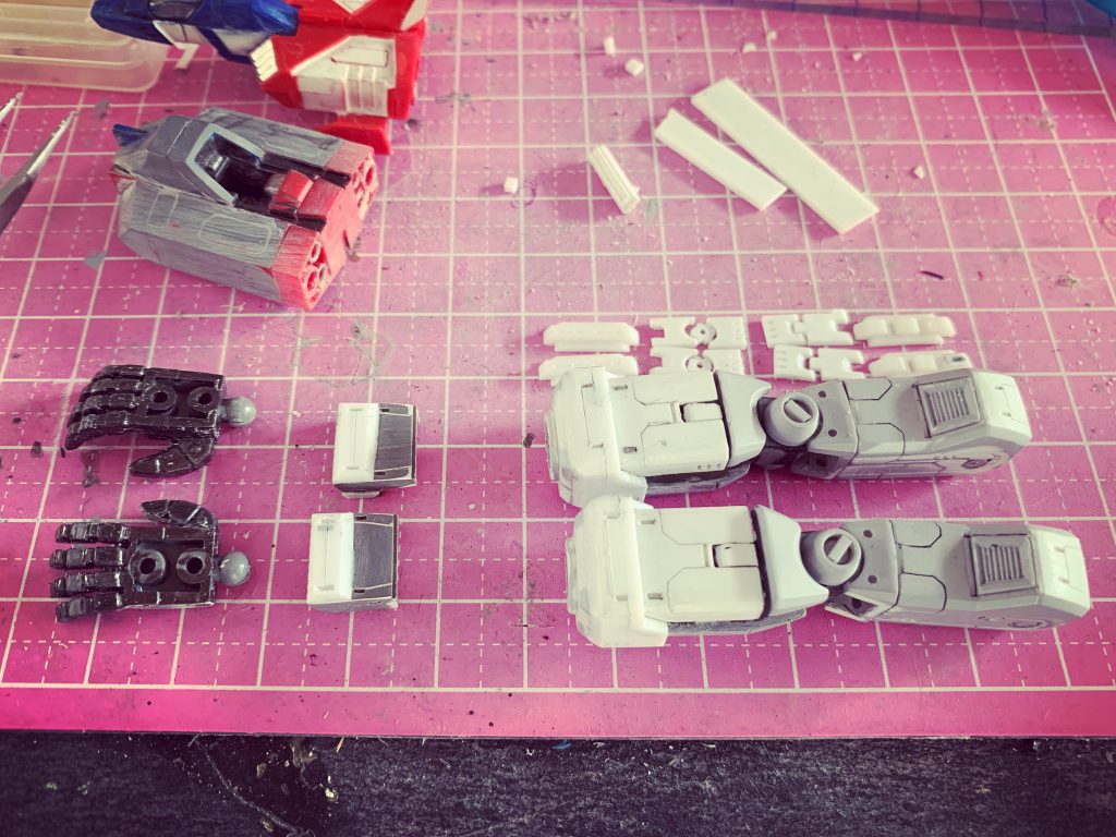 関節のディテールアップ