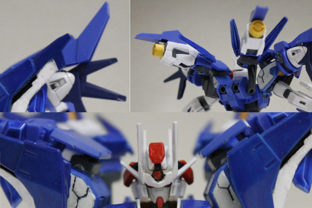 GNドライブ、背部スラスター、頭部センサーを展開。