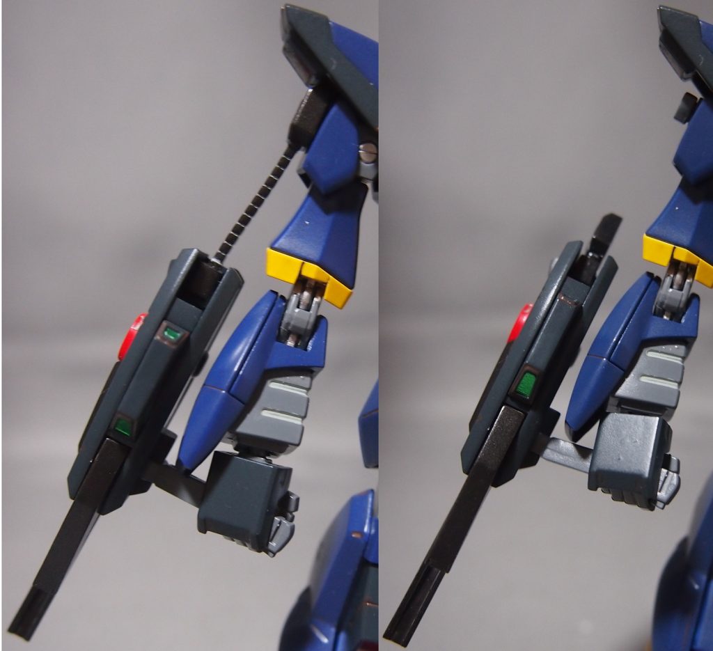 ビーム・ライフルは、ケーブルの有無が選べます。