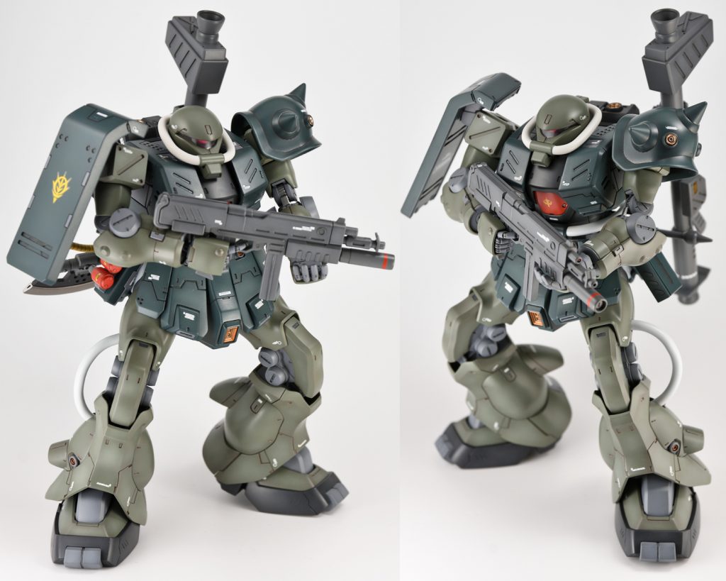 腕が華奢でしたので、肩・上腕の幅増しや、下腕のディテールアップで太く見えるように改修しました。