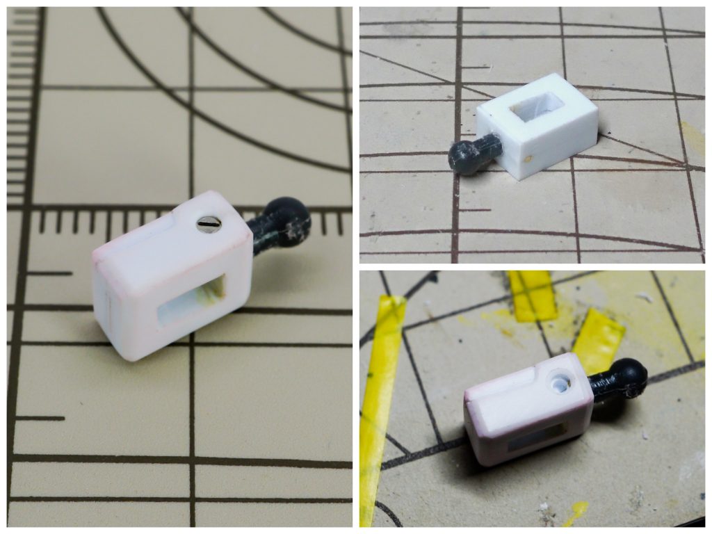 ランスを装備するにあたりマウントラックをプラ棒から製作しディテールも追加しています。