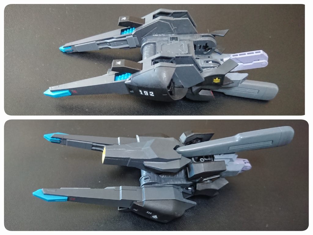 実はバーニアはまだ着けていないのです。良いパーツが見当たらず・・・。スクリュー的なものが欲しいので艦船のプラモを買おうかと思案中。100均とか使える船のおもちゃとかないでしょうか。