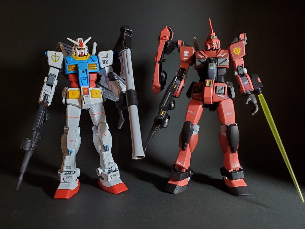 同じくエントリーグレードのガンダム改修機との比較となります！
