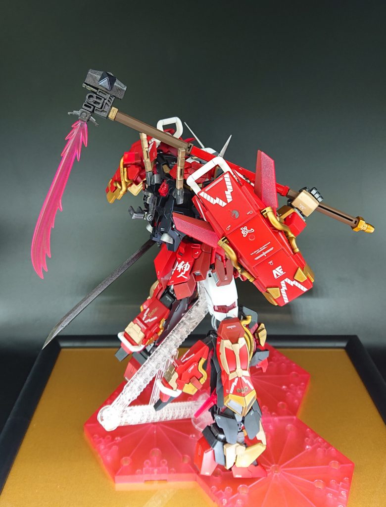 【大鎌(オオガマ)】ガンダムデスサイズではない大鎌モード。基部に可動を仕込んだので、この形状にできます。