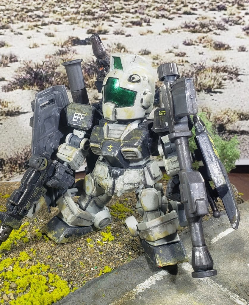 BB(じゃないけど)オリジナル形態!フルアーマーWDジム!(笑)このように武装を全部くっつけたりも可能です