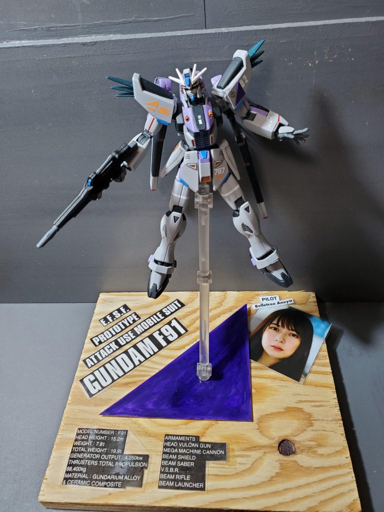 取説をコピーしてラミネートして貼っただけです(笑)とある坂道の　２期生の子の5代くらい先の子孫ちゃんなら2168年の宇宙世紀123年あたりでF91に乗ってるかもBelletree　Aneya（ﾍﾞﾙﾄｩﾘｰ　ｱﾔﾈ）という妄想パイロット！推しモビルスーツ×推し　　でした！見てくださってありがとうございました！