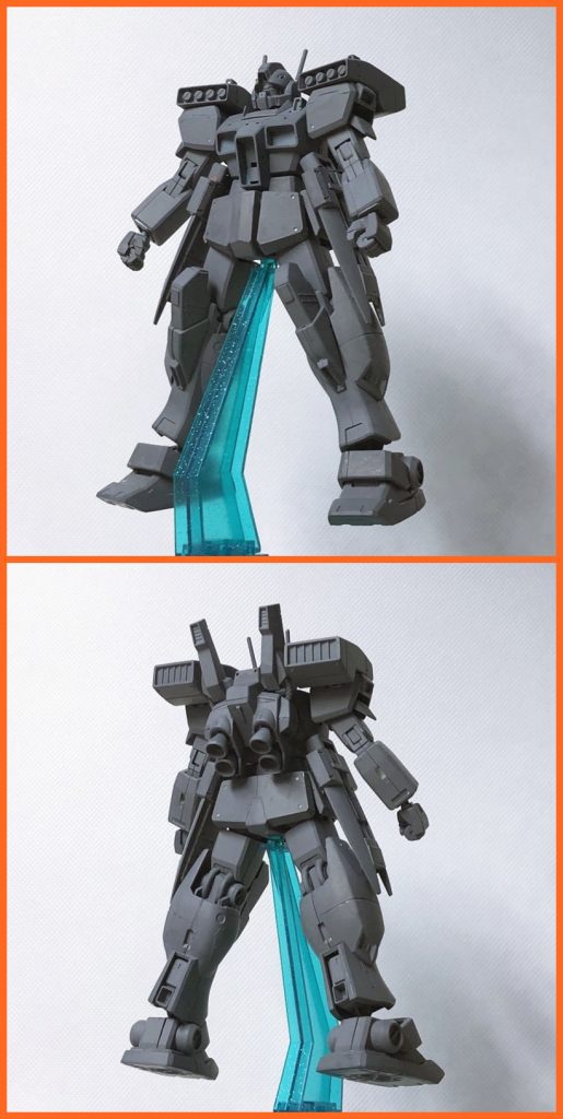 新規モールドの作成。ピンバイスでの穴あけ。を経てアクリジョンのベースカラーのベースグレーで下地塗装。筆塗りです。