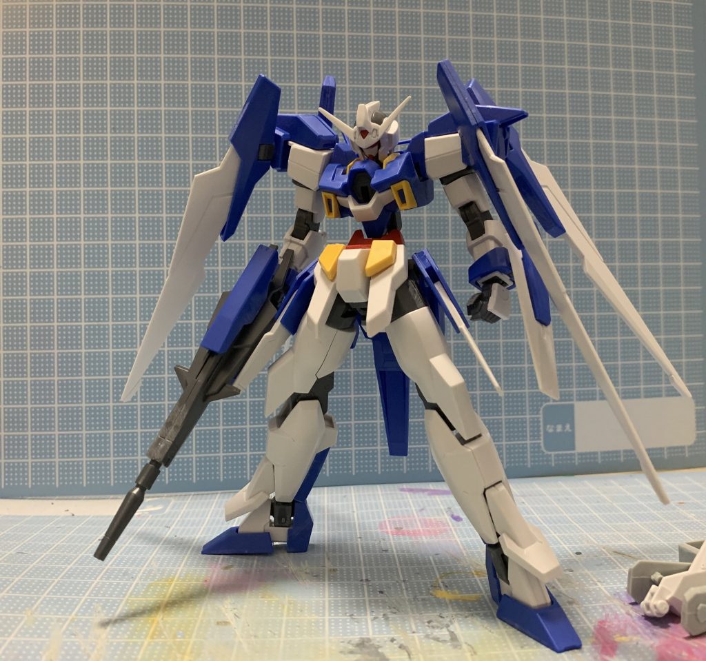 素組み時のモノ。プロポーションもよく可動域も広く…凄いキット…本当に。