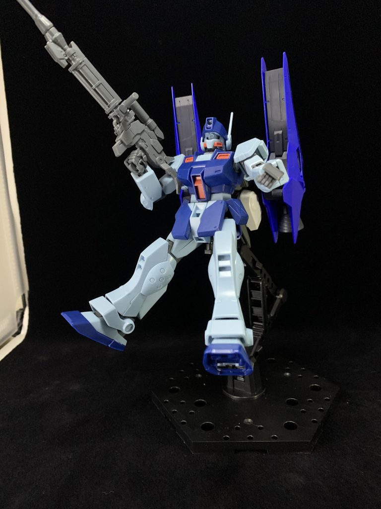 仮組みの状態です。この時は単純にジムスナⅡ+テルティウムブースターだけでしたが、これではちょっと寂しいと思い、もう少し盛りました。