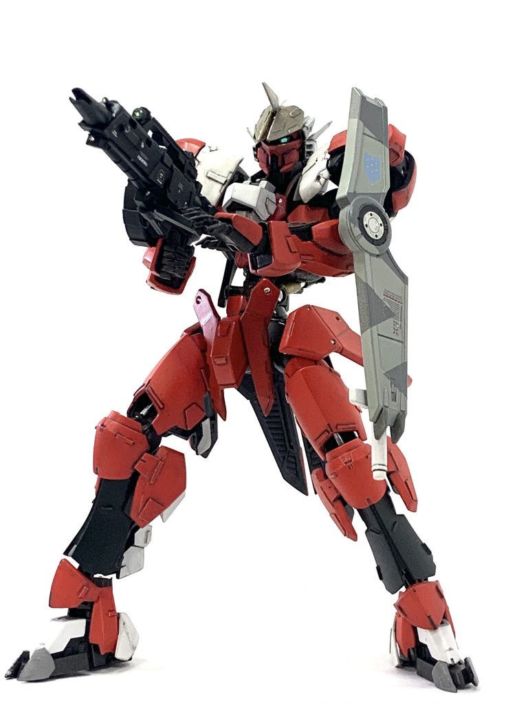 ライフル装備。 