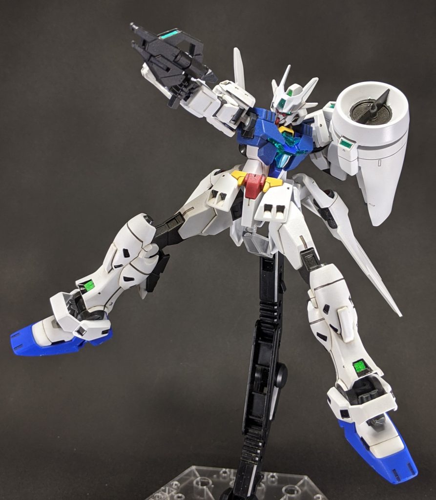 コアステイメン(汎用形態)脚部を通常脚、背面パーツを解除することでノーマルのステイメンに近い形態になる。機動力は高く、E.I.F.Sでの防御力も高いが攻撃手段&攻撃力が貧弱であるため、基本的には戦域離脱用の形態。基本的にはHGのミキシング改造(主に関節移植)にて実現した「オマケ形態」