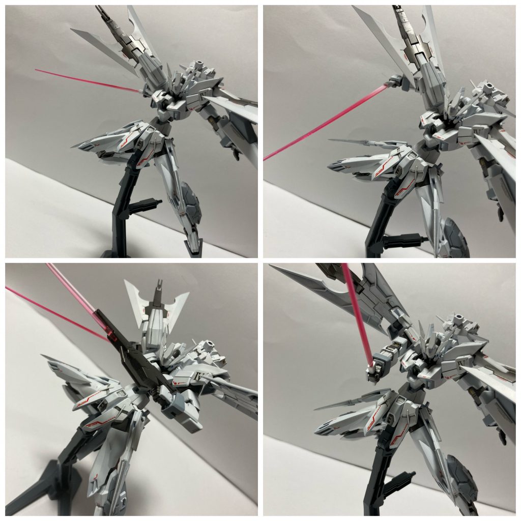 普通のビームサーベルもあります!ちなみにダークハウンドのバインダーのアンカーショットは2丁のドッズライフルになっていてそのドッズライフルはビームサーベルも使えます!投げてブーメランにしてもよし!