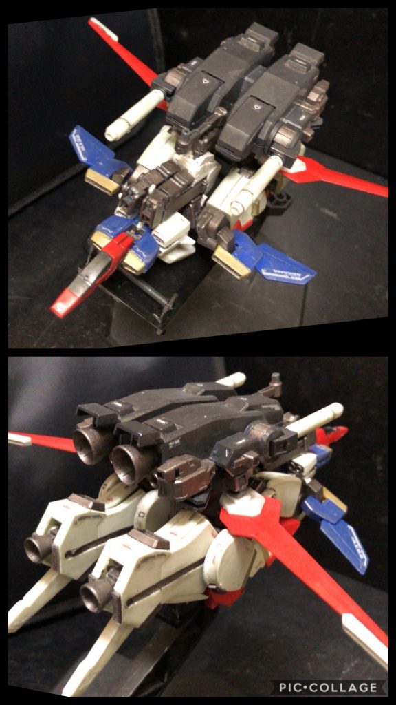 コア・ベースコア・ファイターと下半身部分で構成される戦闘機。Gスカイに相当する。 バックパック部分を装備している事から推力が高く、武装もバックパックに装備されたものをそのまま使用できる。 一年戦争時におけるGスカイ及びコア・ブースターと同一コンセプトの機体であり、高機動・重武装を備える。コア・トップと異なり、コア・ファイターなしでは運用できない。股間部と膝アーマーにランディングギアを有する。質量が大きく戦闘機としては大型の部類に入るが、前後2対のVG翼を持ち、飛行能力は高い。ルー「コレももしかして、αとβが?」oyz「ありません。」ルー「なんだぁ、無いんだ。」oyz「いいじゃないですか。ただ、翼が小さすぎると感じたので、インパルスのバックパックの尾翼と交換しました〜。」ルー「なぁに?インパルスって?」