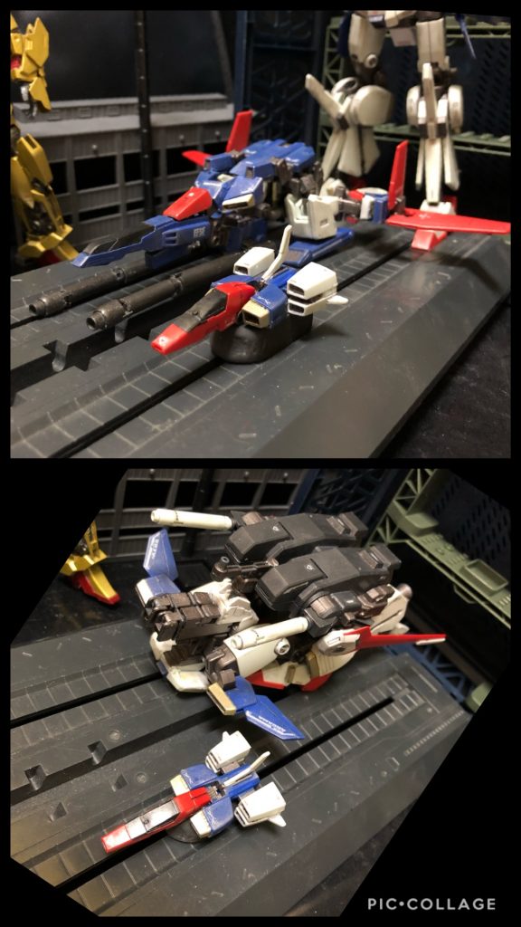 oyz「先日はルー・ルカ君に先にコアファイターを運んで貰いました。今回はZZガンダムのパーツ、ガンダムでいうところのAパーツ、Bパーツを運んできました。それぞれにコアファイターを使用していますので、コアファイターは全部で3機配備されます。」ブライト「どういう使い方を想定しているのか?」oyz「ではZZガンダムの解説にいきましょう。もちろんコピペなので、知ってる方はガンガン飛ばし読みしてくださいね。」ブライト「ZZガンダムは新型のMSだろう。それを知ってる者など我等アーガマのクルーの中にはいないが?」oyz「それはそうなんですけど。」ブライト「ではどういう...?」oyz「まあまあ、とにかく聞いてください!」ブライト「む.....。」