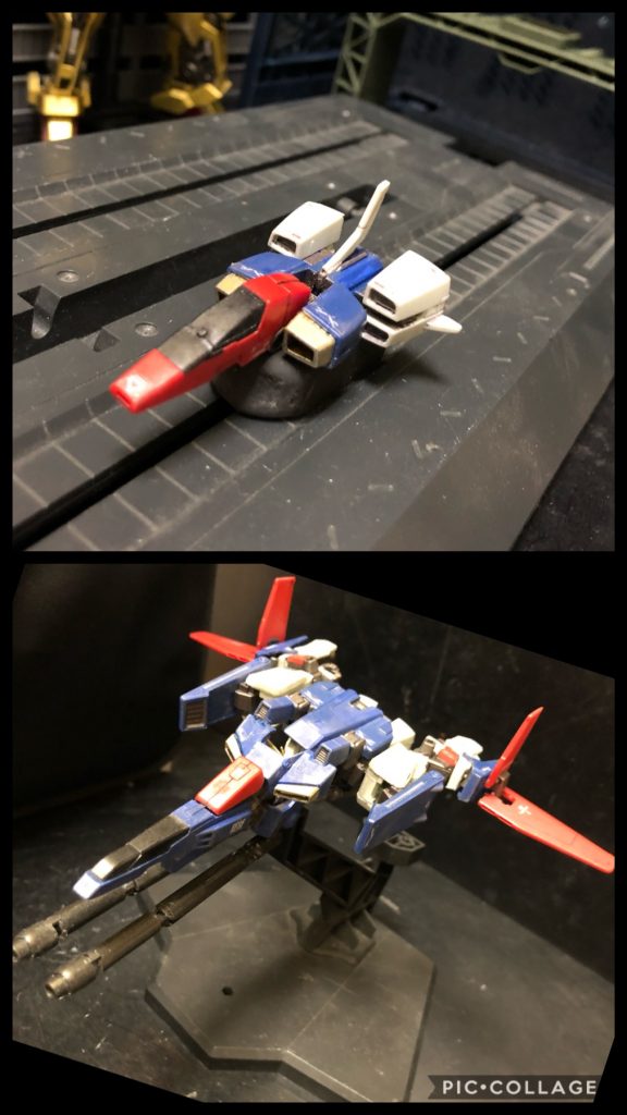 ・ネオ−コアファイター機体の中核を成す小型戦闘機。 コアファイターからコアブロックへと変形し、他のパーツと合体して一機のZZガンダムを形成する。 自力での帰還が可能な脱出ポッドとしてパイロットと戦闘データ、機体によってはそれらに匹敵する重要なシステムを回収する目的で開発された。 ドッキング方式はガンダムと同様のコアブロックに変形したコアファイターを上半身と下半身パーツで挟み込む「バーティカル・イン・ザ・ボディ」方式を採用している。oyz「キットでは可変しないコアファイターが入っているが、もちろん可変出来る様に改造。機首をジョイントパーツを使って折り畳み、垂直尾翼も折り畳める様に改造したよ。」ブライト「しかし、こうファイターばかり増えても。リックディアス隊も全滅してしまい、パイロットも...。ううむ...。」ルー「もう、キャプテンは!ハイハイ、次!」