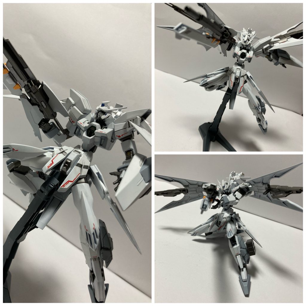 ハイパードッズライフルカスタムの下部にはレールガンを! ビーム兵器ばかりなので対ビームコーティングなどされていると攻撃が通らないため実弾兵器を!脚部にはミサイルポットも装着可能です!