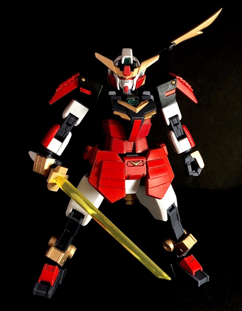 ラストは黒背景に閃光丸を構えて。コアガンダムは小柄でマスコット的で...不思議なプロポーションですが愛着の湧くいい機体ですね!最後までご覧いただき、ありがとうございました!次回を待て‼︎