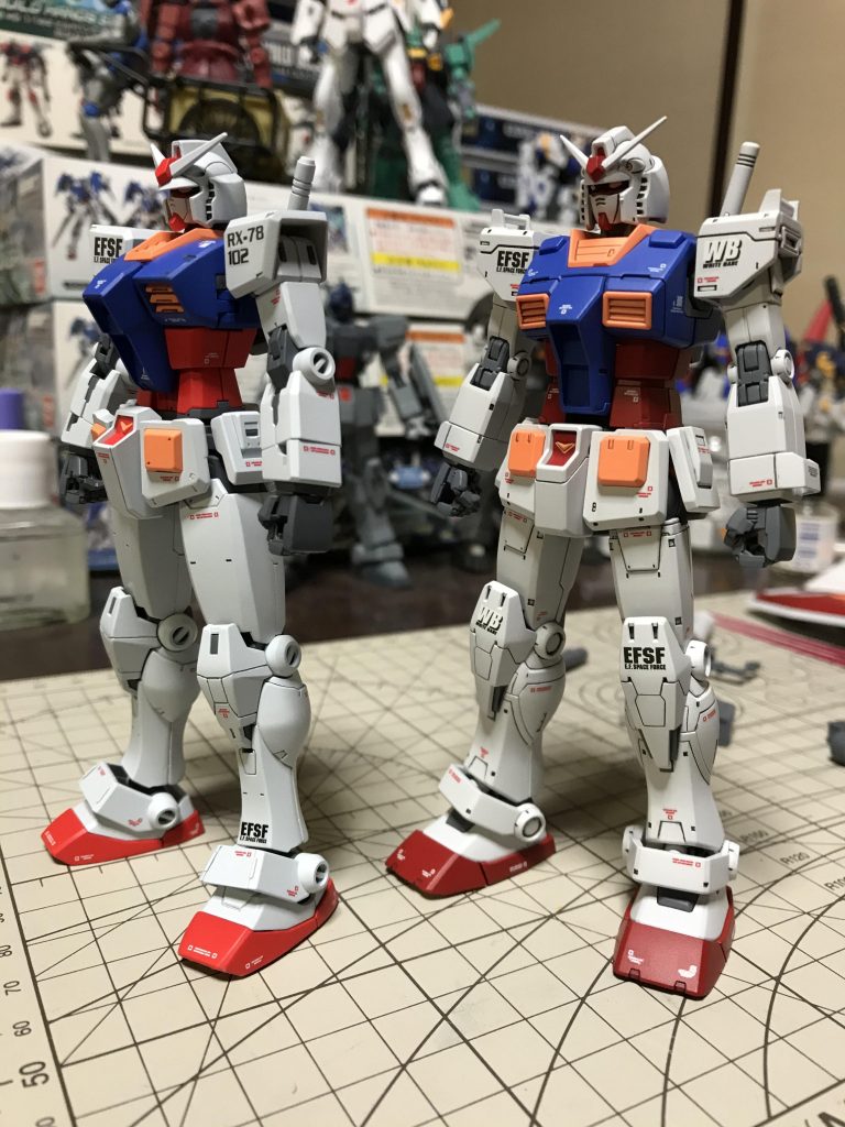 デザイン的にスッキリしたビヨンドに対し、モールドバリバリのオリジンは兵器っぽさが出ていて、其々のキットのアプローチの方向性の違いが見えて面白いですね。