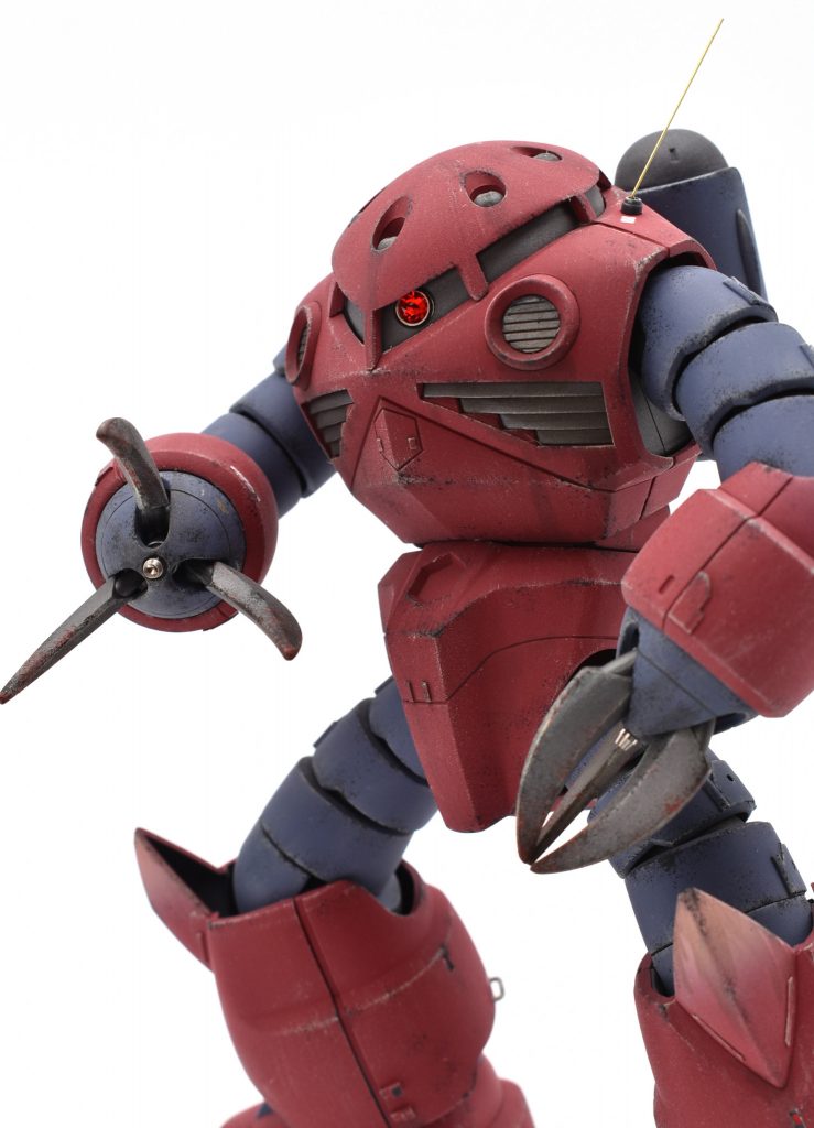 アップで。やりすぎないウェザリングを心掛けました。