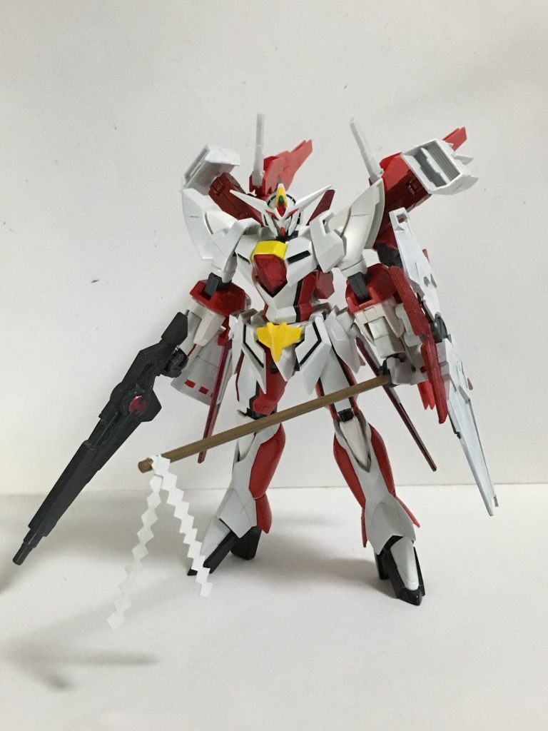 ここからは時間が経って色々変更を加えています。主にハンドをビルドハンズに変更し、霊夢の持つ得物、お祓い帽を作成しました。