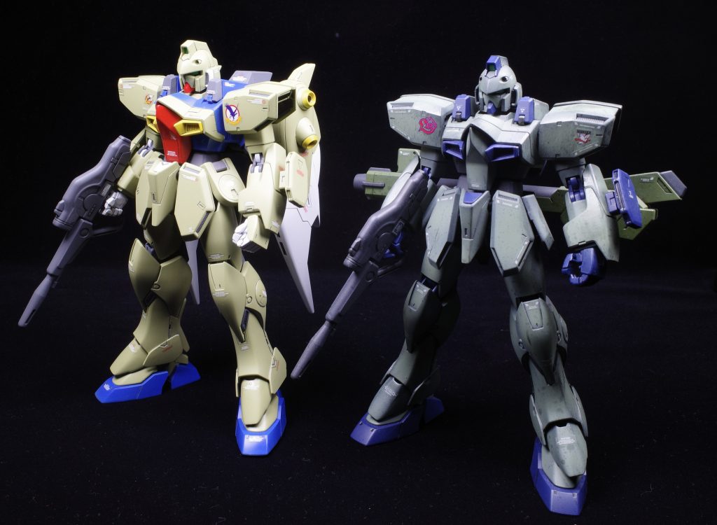 以前製作した1/100ガンイージと比較。