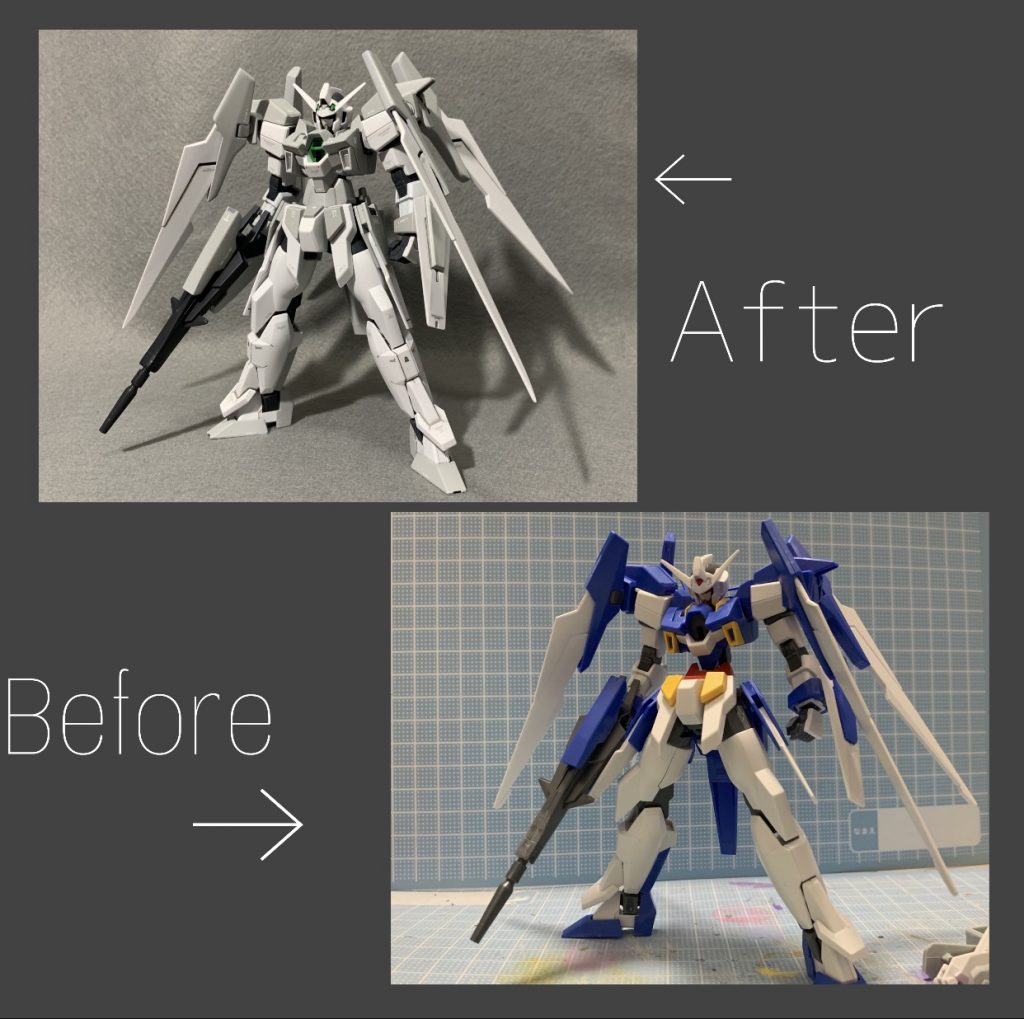 最後に素組みと見比べ用に