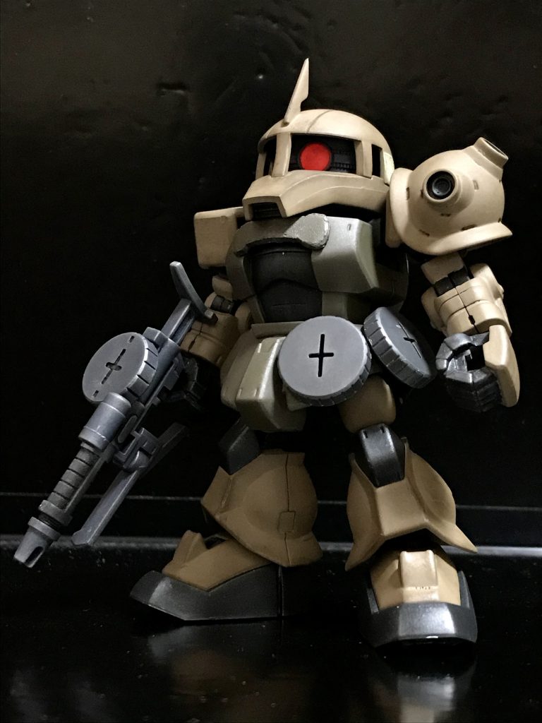 塗装は主に、タン、オリーブドラブ(1)、ジャーマングレーです。ウェザリングマスターのサンド、マッド、シルバーで少しだけ汚して、最後につや消しトップコートを吹きました。