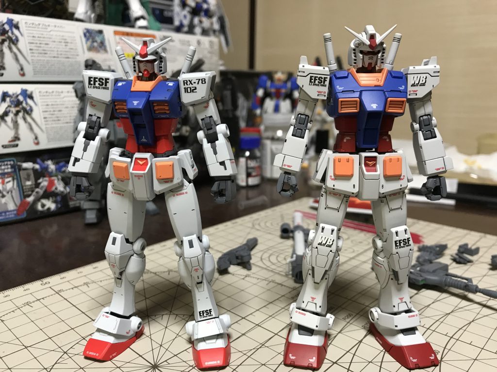 ビヨンドの時に書きましたが、並べて似非プレビュー的な事をやりたかった訳です。      実際に並べて見ると違いは歴然で、右が素なら左は結果にコミットした結果的な感じですね。  ビヨンドはダイエットし過ぎですがアニメちっくな肉肉しさが魅力でしょうか?