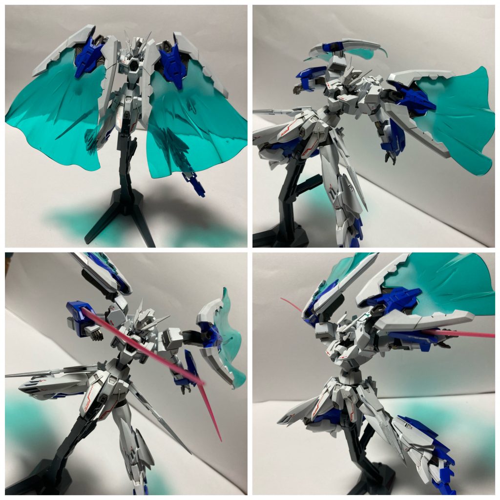 ビームシールド!!とトンファーで!この機体は肩からビームは撃てませんがシールドやビームサーベルになります!