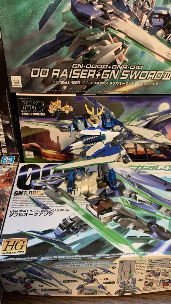 GNアブソーブシールドビルドファイターズのイオリセイのガンプラ【スタービルドストライク】の盾を参考に低クオリティーですが作りました。粒子を吸収して、そのまま直接GNソードⅢへ粒子を供給できます。