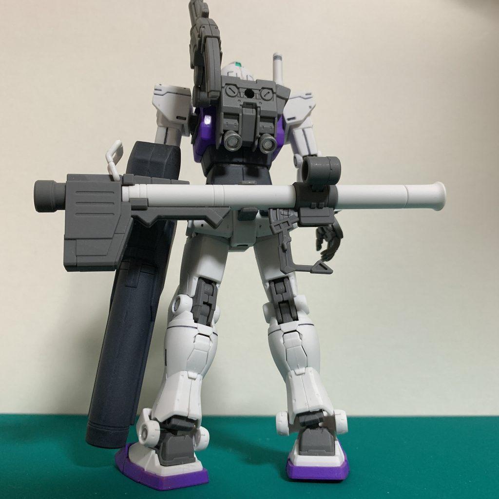 バックショット。バーニアノズルはいつも通りシルバーに塗装してます。 