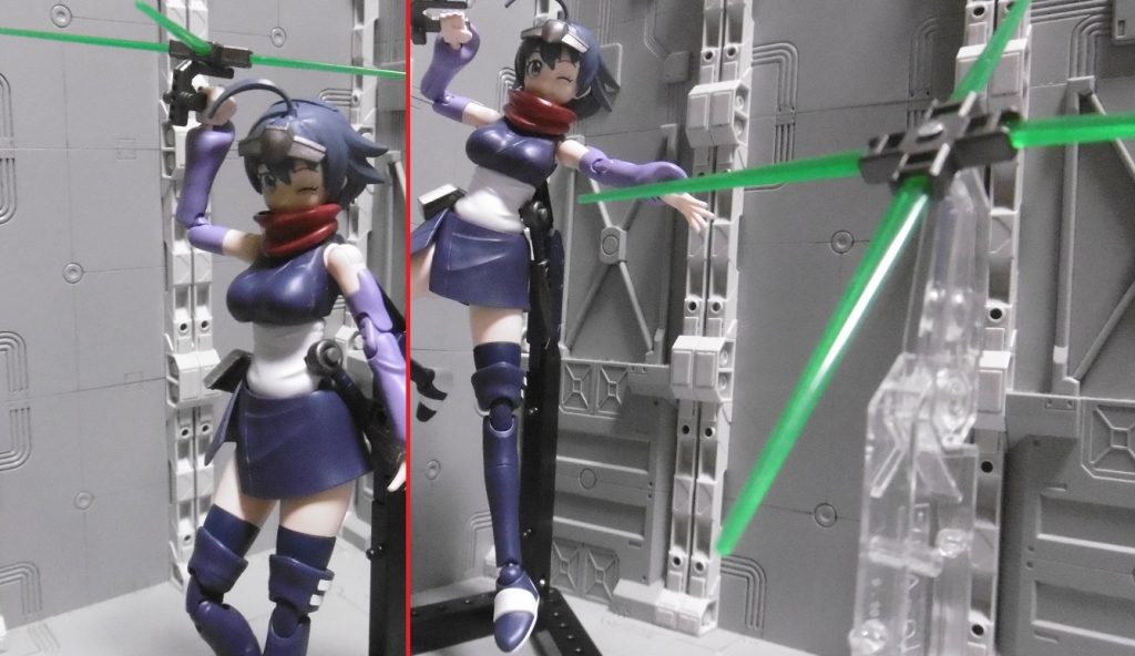 このビームクロスは、投擲はもちろん、ビームローターのように回転させて滞空も可能です。重量制限は多分ない…はず。