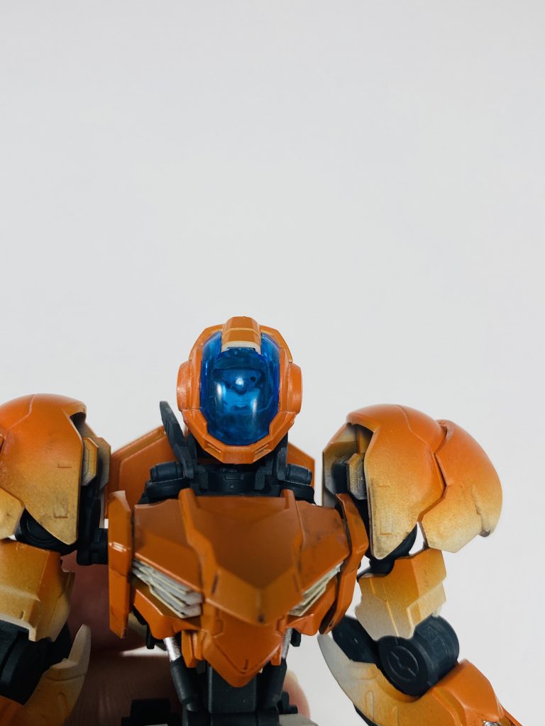 ガードフレームの頭を使用してますが、中にはバルバトスの顔を入れてあります。一応こだわりポイント！